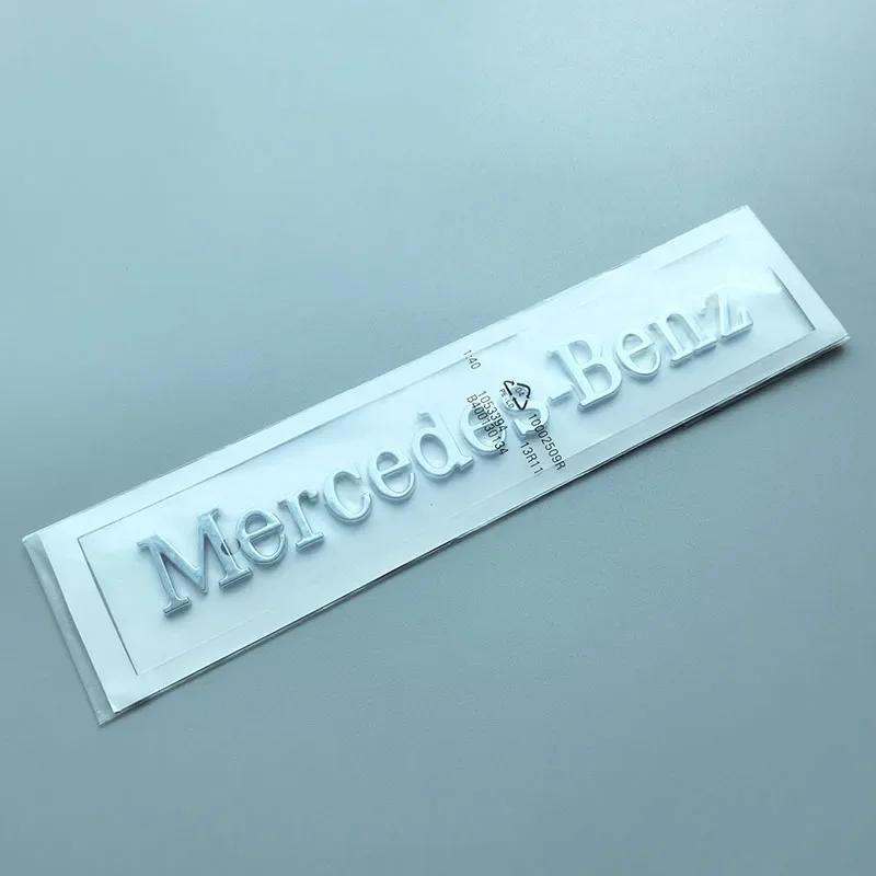 For Mercedes Benz 21.8cm ABS Car Emblem Flat English Letters for Mercedes Benz Trunk Nameplate Logo Sticker Chrome Glossy Matte