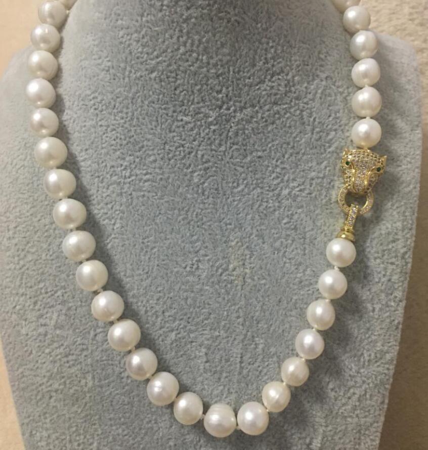 

Женское модное ожерелье из натурального белого пресноводного жемчуга диаметром 9–10 мм, 18 дюймов