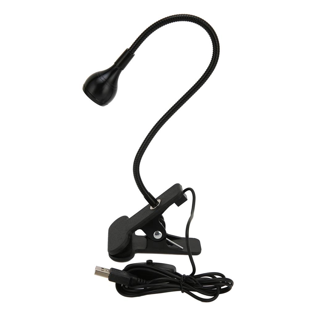 LED Lamp Warm Lighting Eye Protection Gooseneck Flexible Base Clip Portable USB Reading Light for