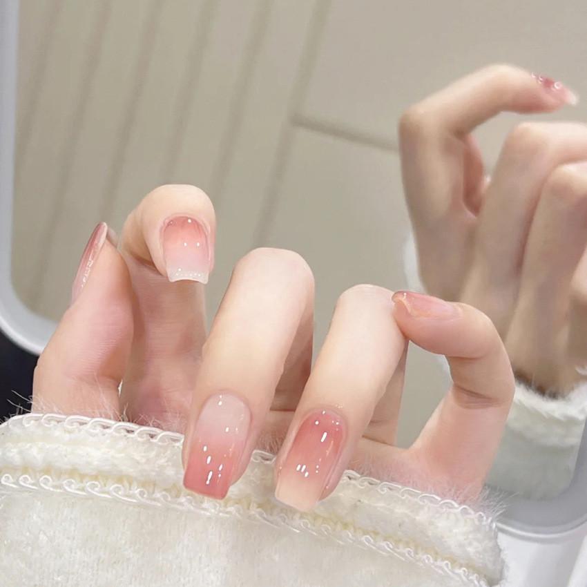 A7 Short Style Gradient Nail Stickers For Women Simple And Elegant Nail Decorations