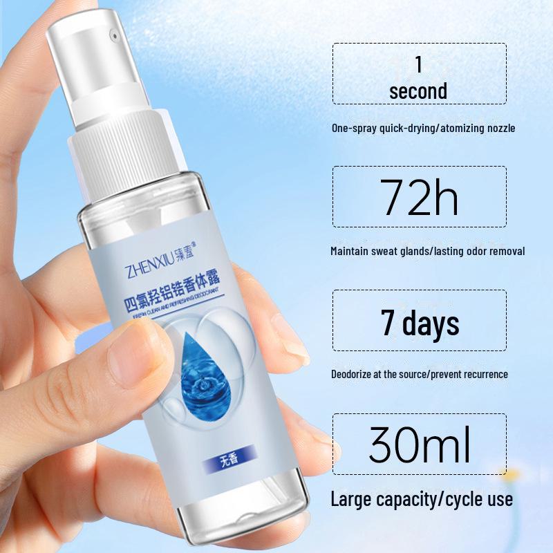 Zhenxiu Aluminum Zirconium Tetrachlorohydroxide Antiperspirant Body Spray - Refreshing Fragrance for Underarm Odor Removal