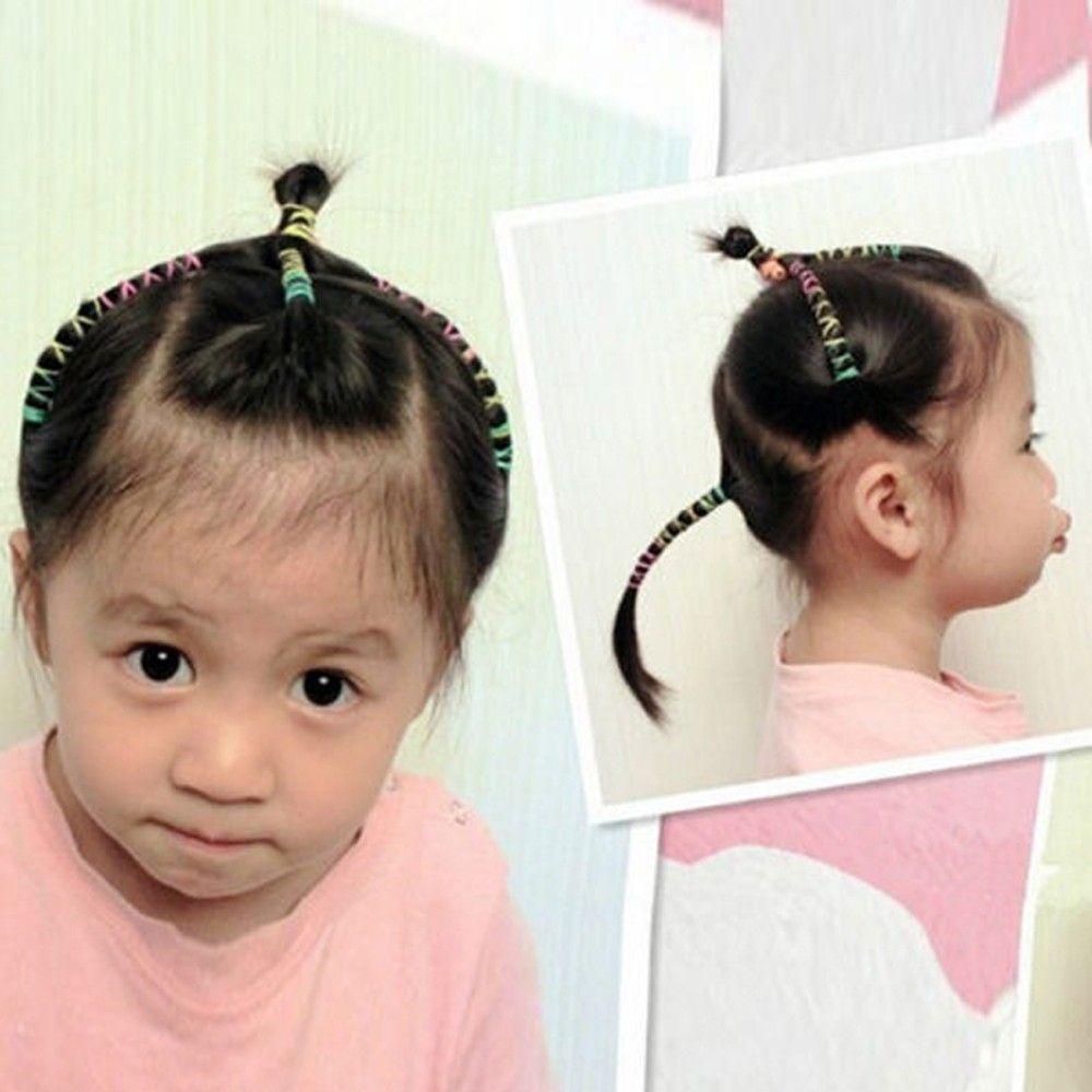 400pcs Elastic Baby Girl Hair Rope Tie Rubber Hair Band Plaits Ponytail Holder