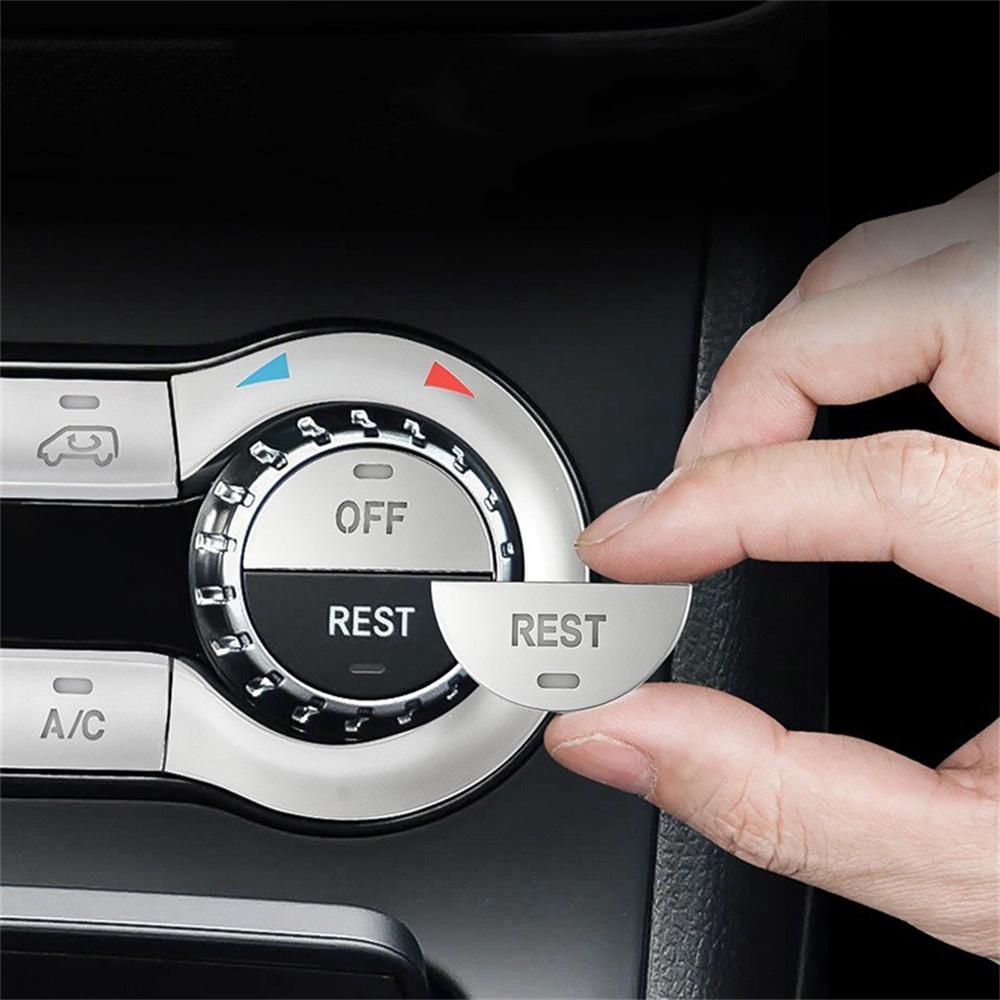 Silver AC Air Condition Button Trim For Mercedes-Benz AMG A35 CLA45 GLA45