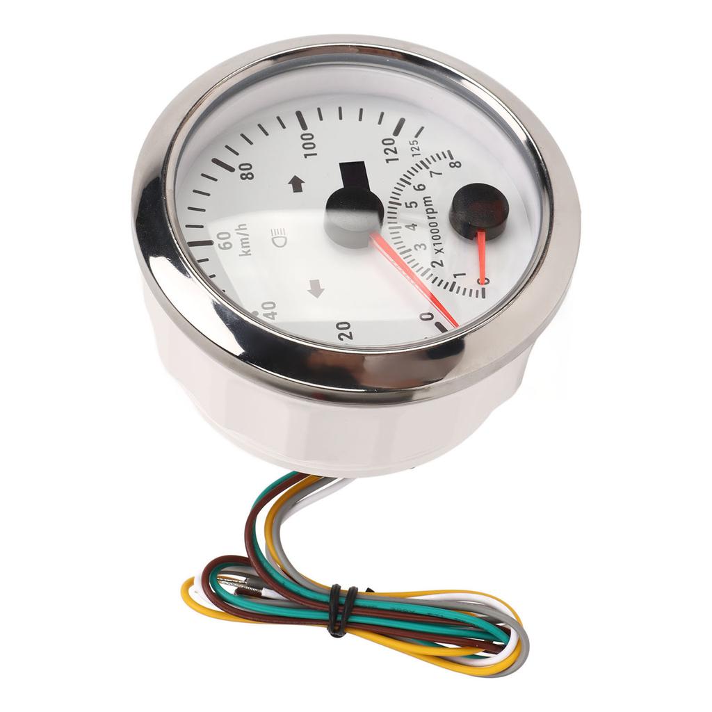 GPS Speedometer with Tachometer 8000 RPM 85mm 3 3 8 In GPS Speedometer with Indiction Light for Marine ATV Vehicle