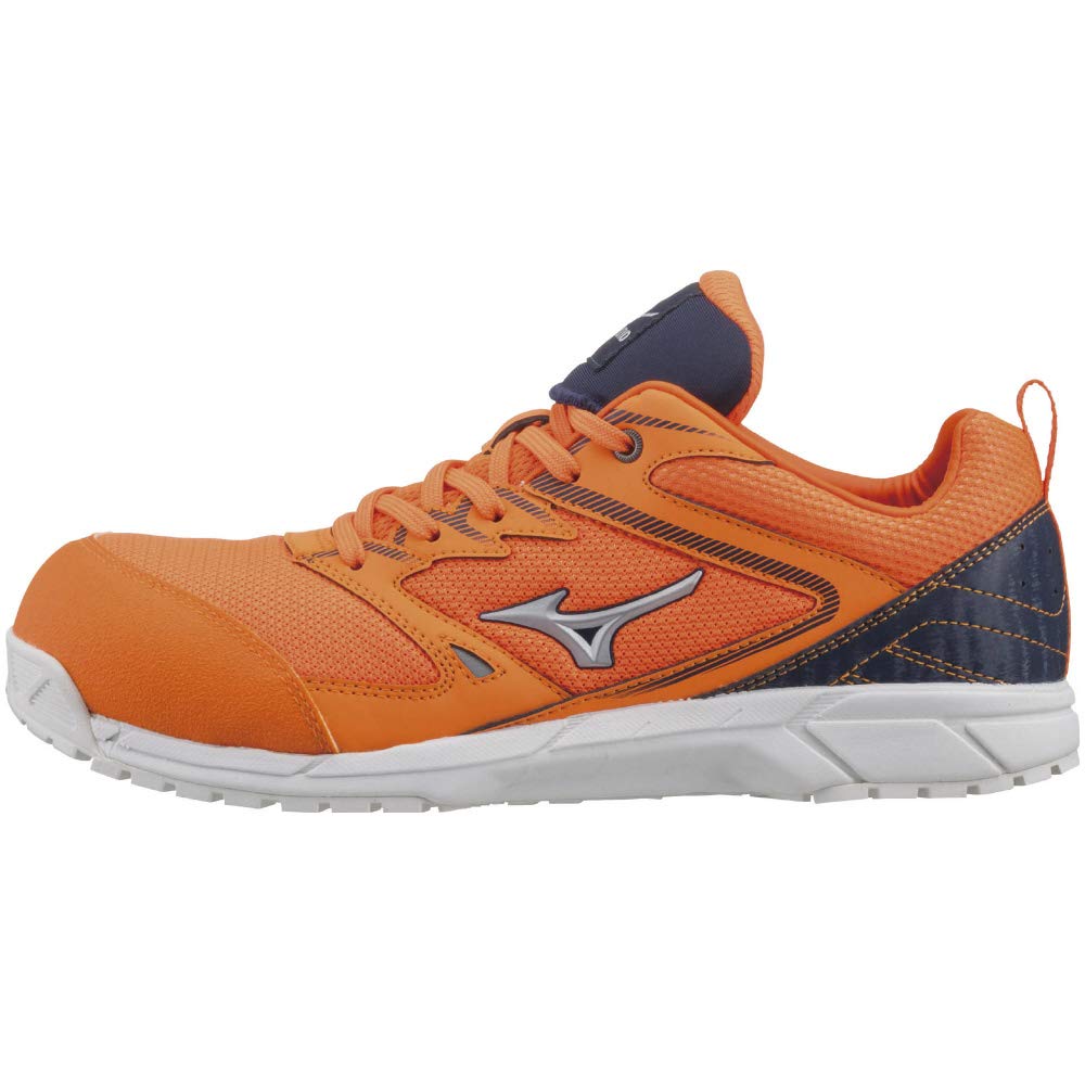 Mizuno VS Lightweight Safety JSAA Standard Work Orange X Silver X 25 3E All-Mighty Shoes, Lace-Up Mesh, Standard, (Type A), Navy, Cm,