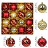 New 8cm Hand-Painted Christmas Ornaments Set - 16 Plated Plastic Balls