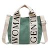 Borsa a Spalla Dolce in Tela alla Moda Versatile ad Alta Capacità Lettera Borsa da Lavoro Collisione Pratica Singola Borse a Tracolla
