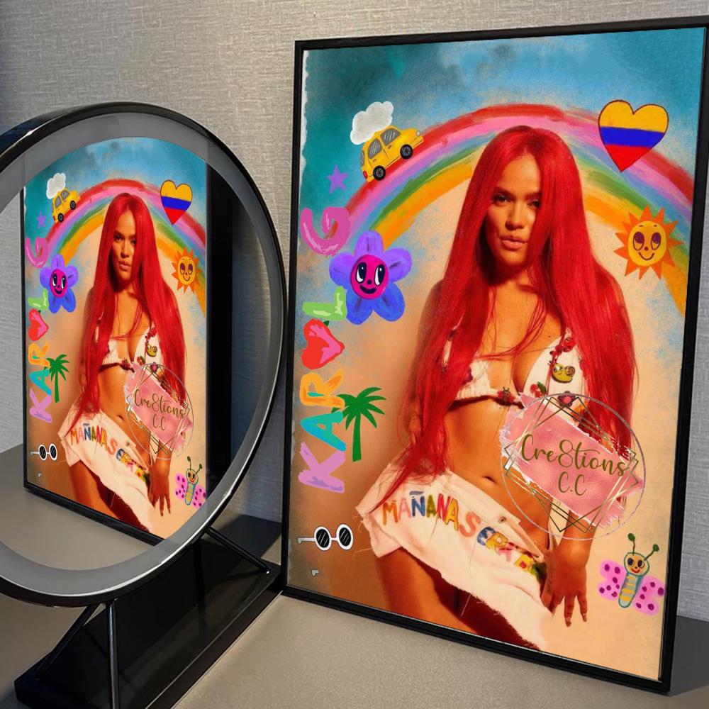 Karol g Manana Sera Bonito Self-adhesive poster Kraft Paper Prints and Posters Home Room Bar Cafe Decor Art Wall Painting