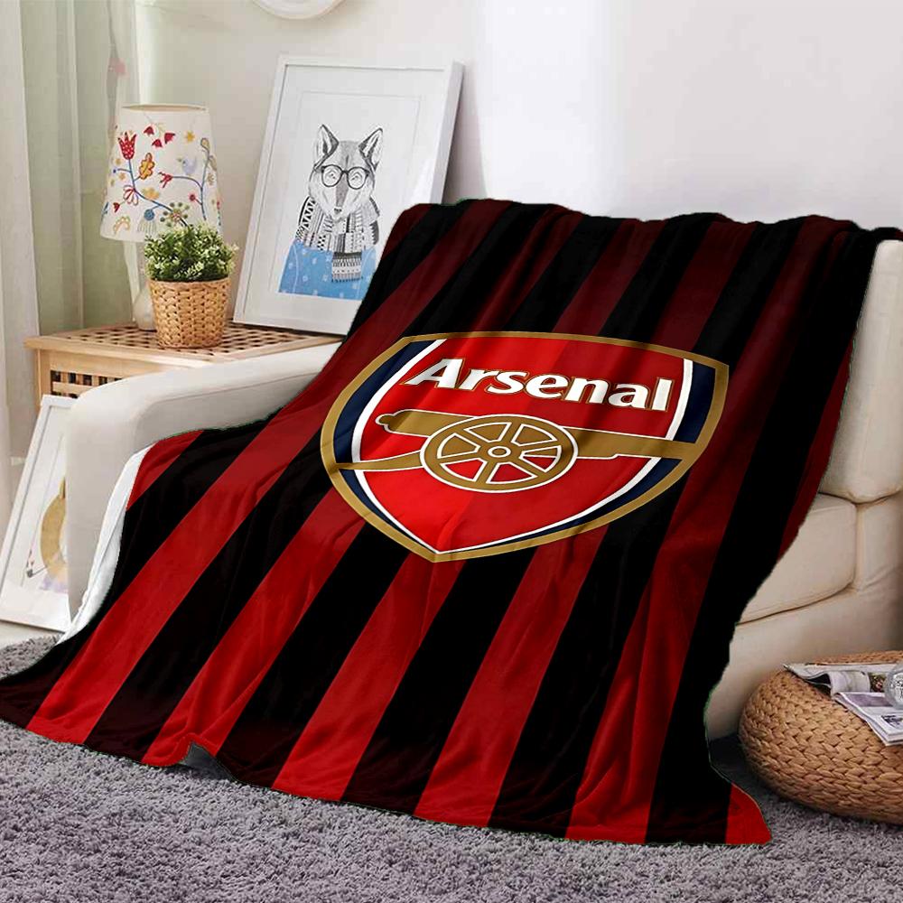 Arsenal Football Club Wappen Decken Flanell Bedruckt Atmungsaktiv Warm Überwurfdecke für Zuhause Büro Bettwäsche 0708a27