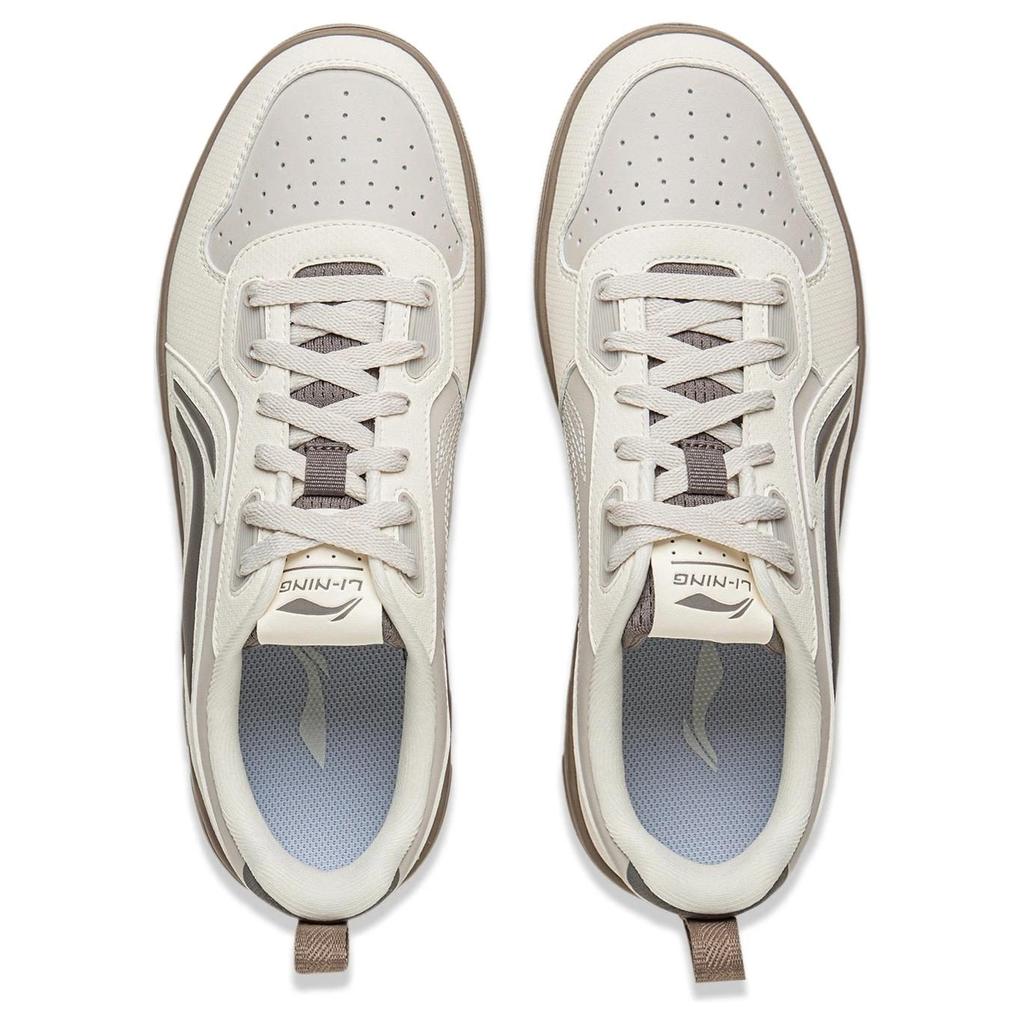 Li Ning Cyan Cloud Cushioning Lightweight Breathable Low Top Skateboard Shoes Men's Beige Brown AGCV101-2