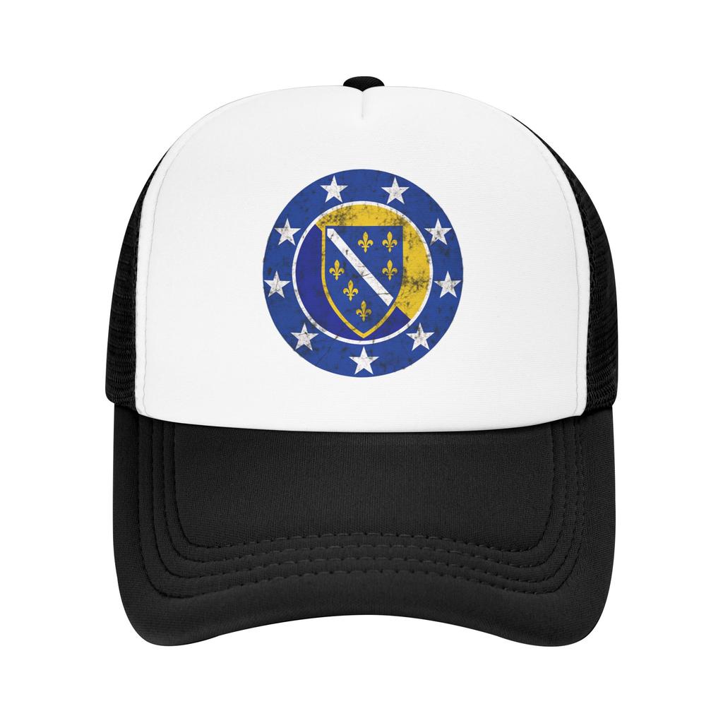 Summer Sun Hats Bosnia Flag Symbol Baseball Cap Sun SunProof Design Hip Hop Hats Women Unisex Fitted Retro Outdoor Snapback Cap