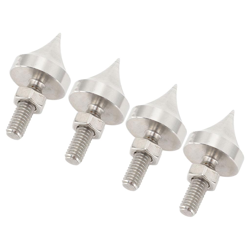 HiFi Speaker Spike Shockproof Stainless Steel Speaker Isolation Feet Spikes for Amplifier CD DVD Player 4pcs M6