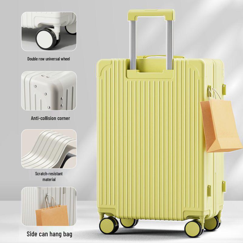 Durable Silent Wheel Trolley Case: Mother & Son Travel Suitcase with Combination Lock