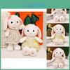 Soft And Cuddly Rabbit Plush Toy In Floral Dress Ideal For Children's Birthday Present