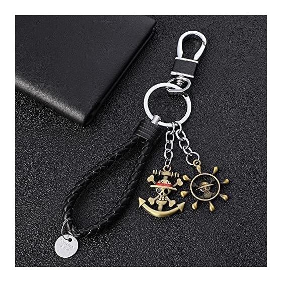 [Morydovs] 3D Alloy Keychain for One Piece Devil Fruit Straw Hat Skull Bag Charm Character Metal Alloy Popular Anime Goods Decoration Gift Collection