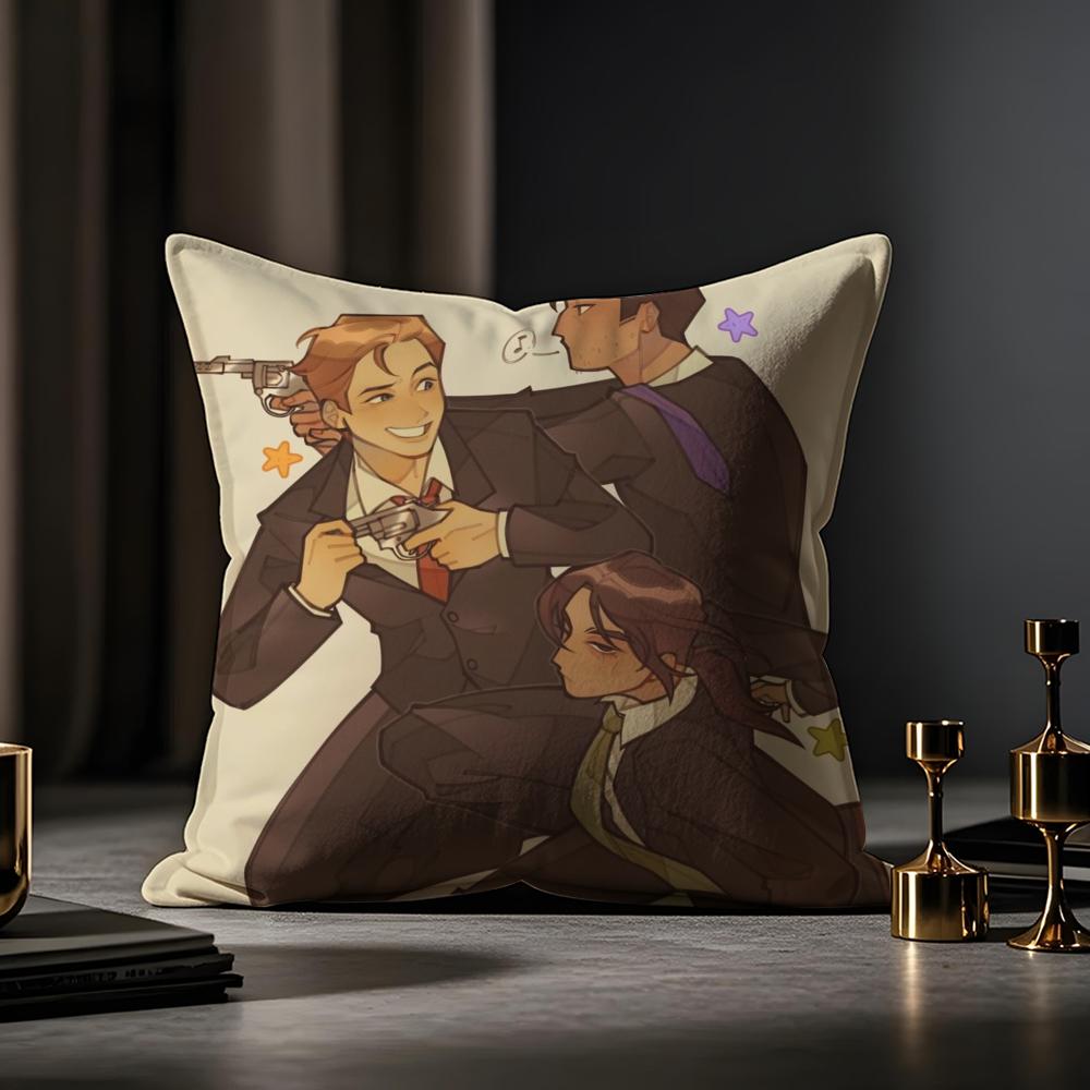 Inside Job Cushion Cover Anti-dustmite Pillowcase Invisible Zipper Silky Short Plush Sofa Cushion Cover