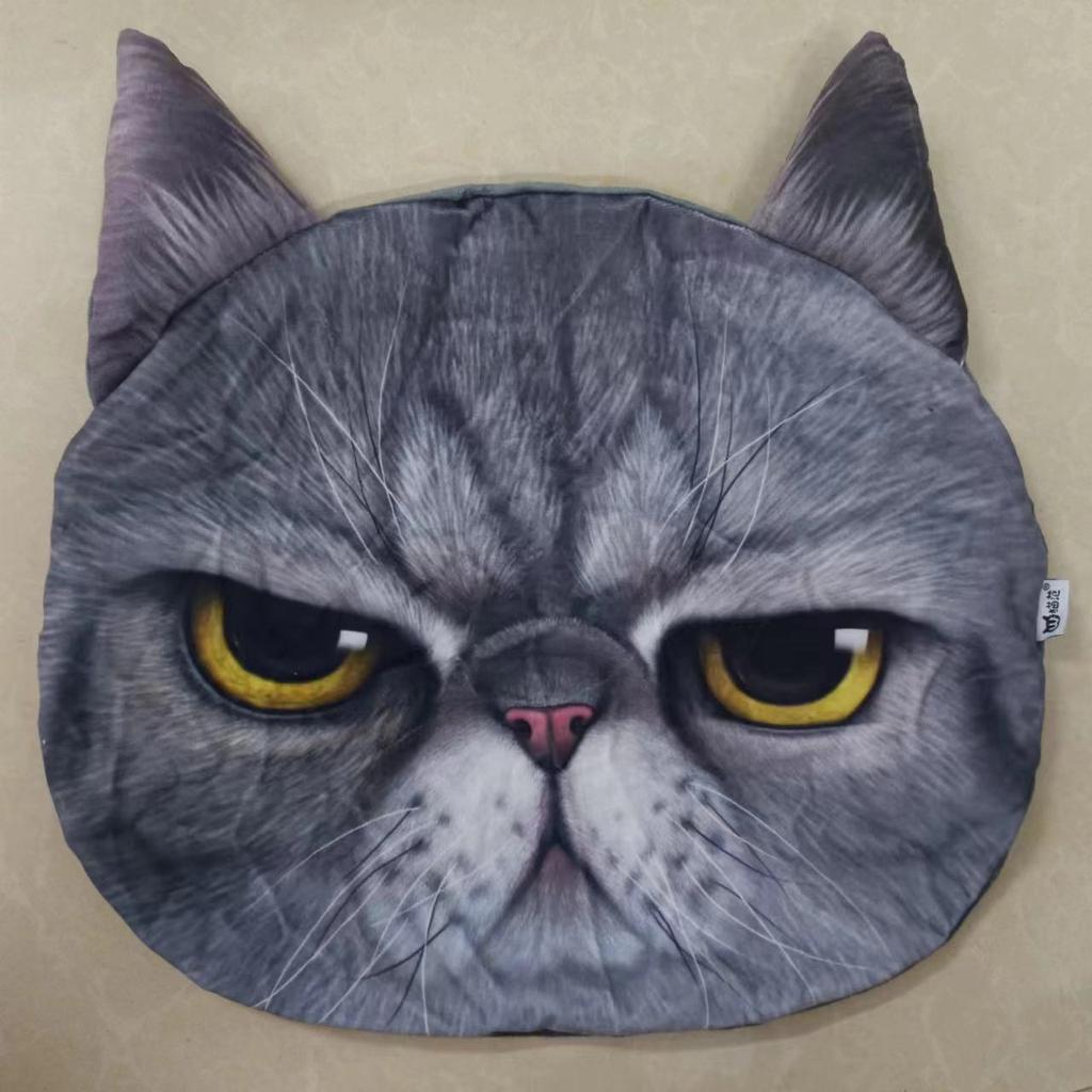 35cmx36cm 3D Cute Cat Dog Head Pillow Cushion Home Sofa Car Seat Cushions Creative Cartoon Cat Nap Pillow Cushion Gift