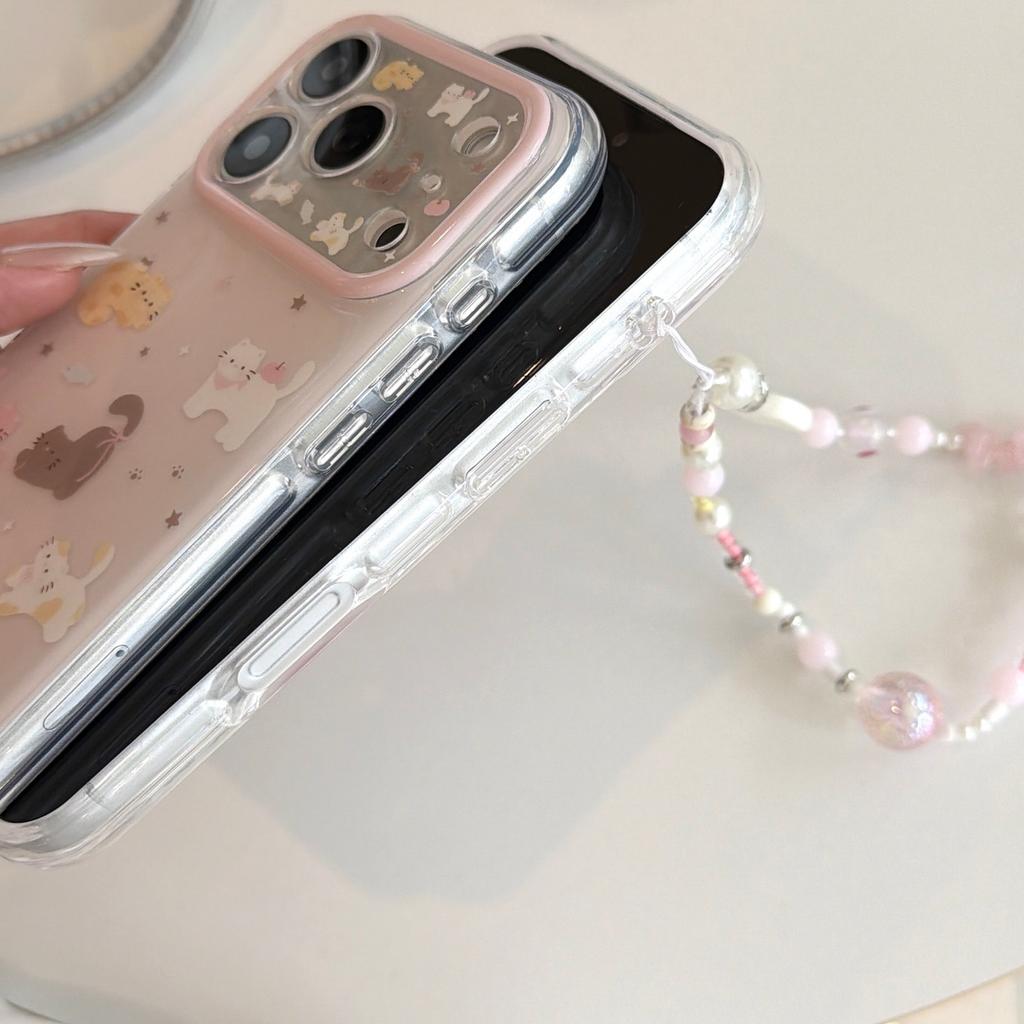Korean foundation multiple kittens iPhone16promax Apple 15pro mobile phone case 17pro protective case cute