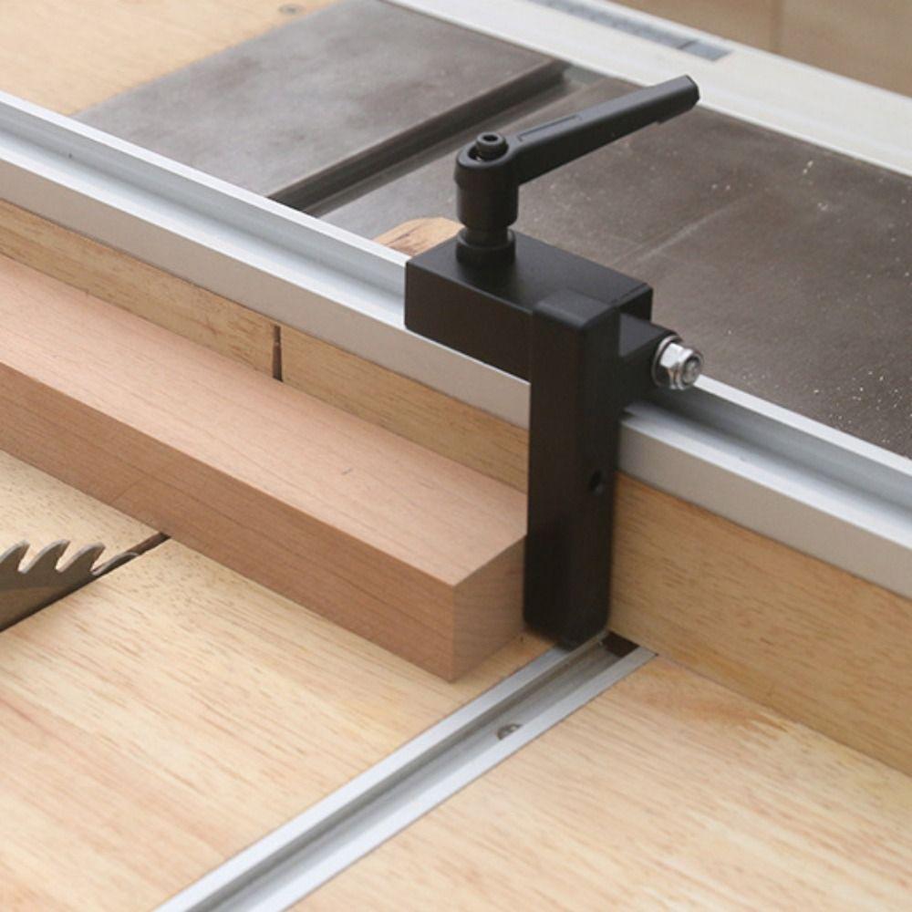 Table Slot Stopper T-Track Sliding Limiter Aluminum Cutting Limiting Block Portable Slide Limiter