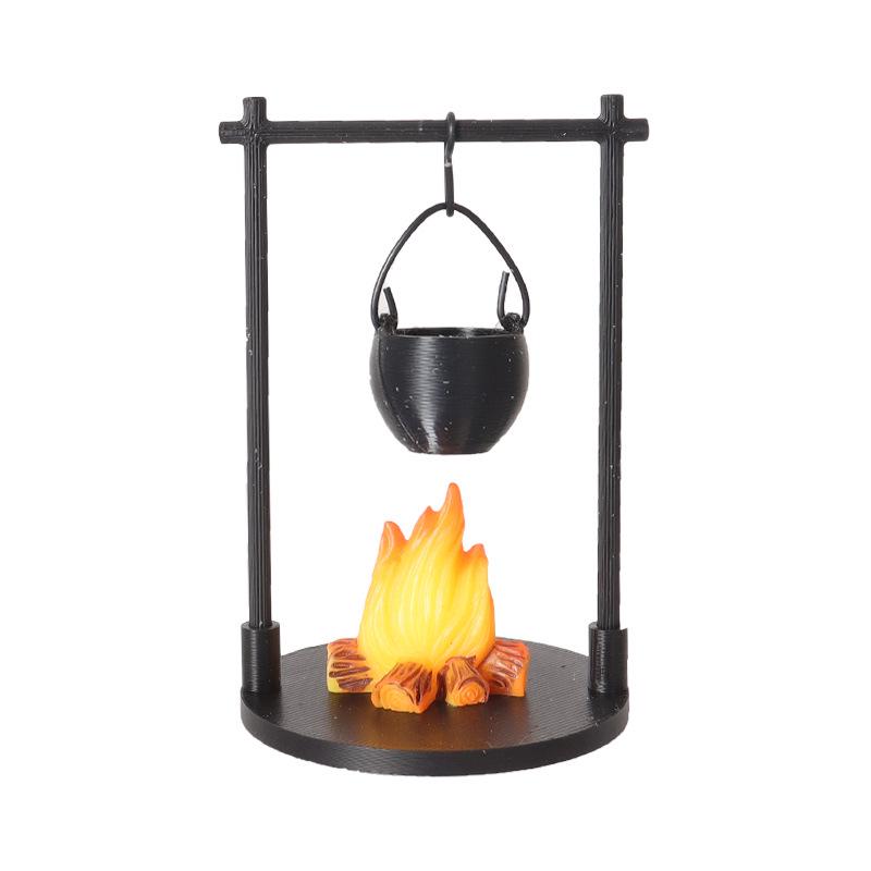 Miniature Christmas Sleigh Stove Model: Outdoor Hanging & Halloween Scene Props for OB11