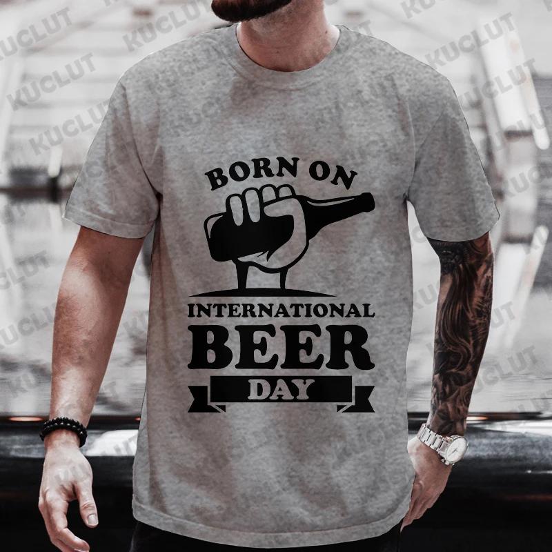 Men's T-shirts Beer DAY Graphic T Shirts Friends Bachelor Party Tops Drinking Team Tees Matching Outfit Streetwear Y2k Clothes