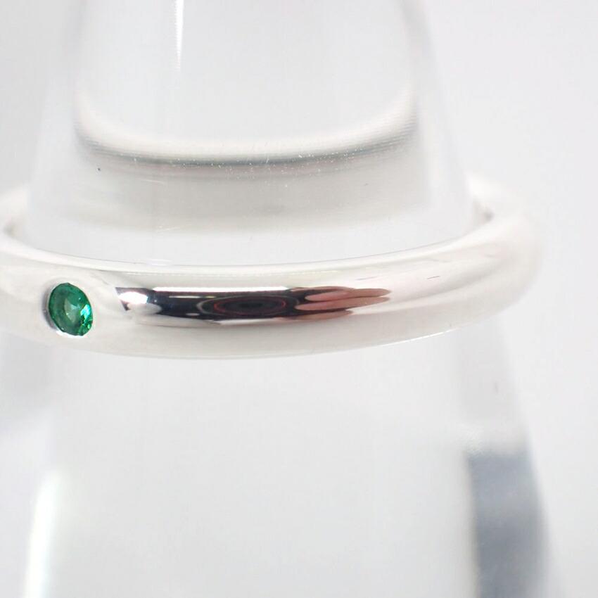 [Pre-owned] TIFFANY 925 Emerald Stacking Band Ring/Size 9/j39-2