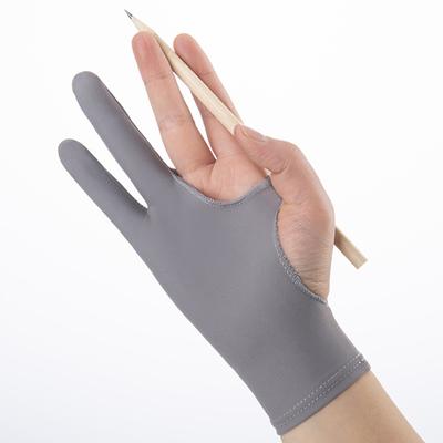 1Pc Black 2 Fingers Anti-Fouling Gloves Anti Touch Hand Drawing Writing Glove