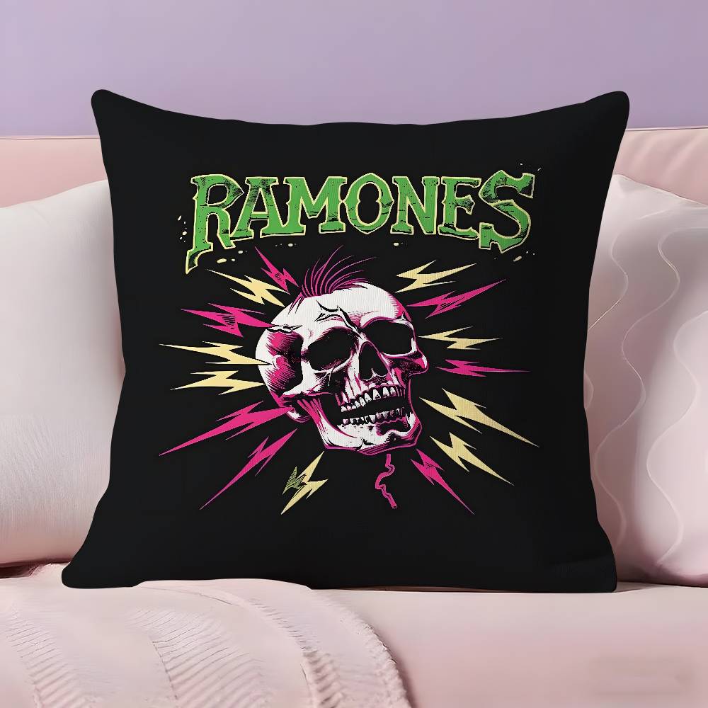 Rockband R-Ramones Kuddfodral Ultramjukt Hudvänligt Tyg Molnliknande Komfort & Dold Dragkedja