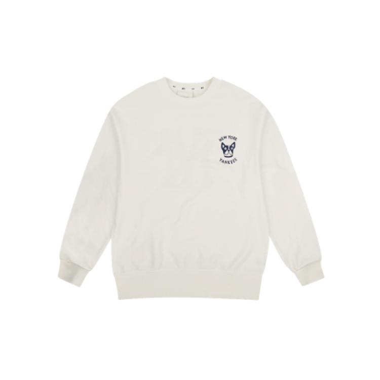 New MLB Sweatshirts Unisex Ivory White 31MTC2941-50I