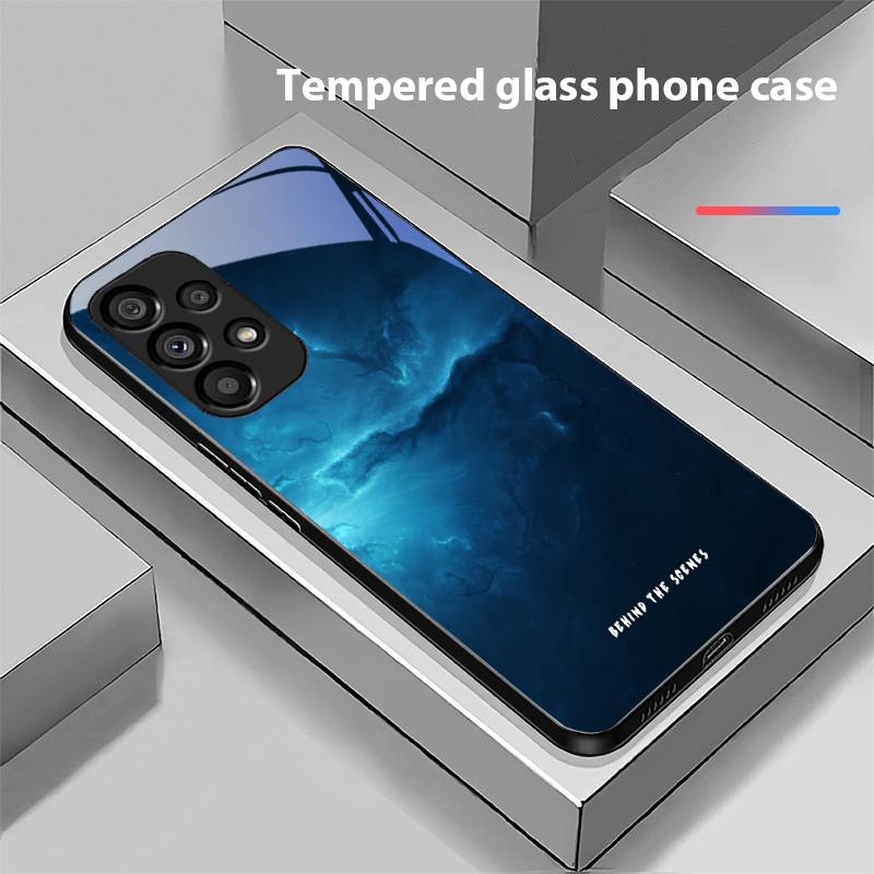 Weltraumlandschaft Bonus Für Samsung Galaxy S10 S20 Plus S21 FE S22 S23 S24 FE S25 Ultra Schwarz Gehärtetes Glas Handyhülle Hartschale