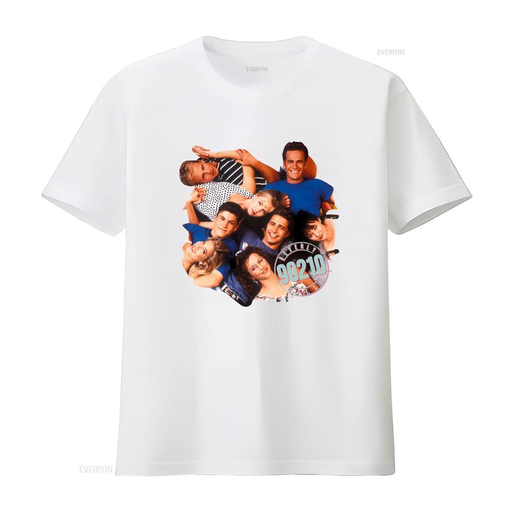 Cast Beverly Hills 90210 T Shirt Retro TV Show Vintage Washed Versatile Graphic Unisex Stretched Fashion Designer Clothes
