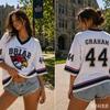 Women Off Campus Briar University Jersey Graham 44 University Hockey Jersey T-shirt V-neck Short Sleeve Men Tees 3D Print
