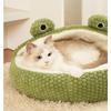 Cute Frog Series Pet Bed - Winter Cat House & Dog Bed Cartoon Animal Shaped Warm Shelter for Cats Dogs