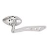 Fishing Reel Handle Silver White Aluminum Alloy Single Baitcasting Reel Power Handle with Olive Shaped Knob for