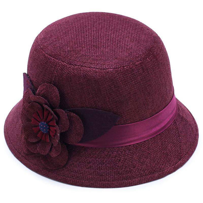 Linen Sun Hat For Women With Wide Brim Summer Fashion Casual Sun Protection