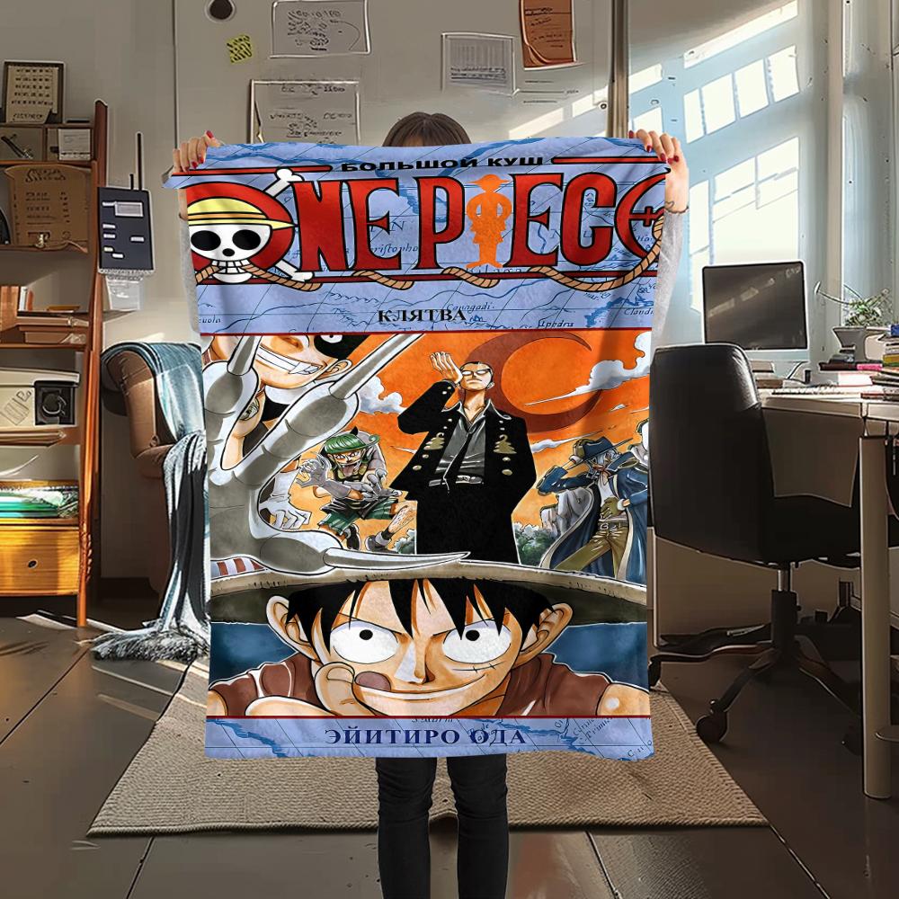 Coperta in Flanella con Stampa Personaggio One Piece, Alta qualità Confortevole per Tutte le Stagioni, Arredamento per la Casa, Calore e Comfort, Perfetta per Regali di Natale
