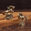 1Pcs Brass Zodiac Horse With Money Horse Ornaments Desktop Decoration Crafts Ornaments Antique Bronze Animal Miniature Model