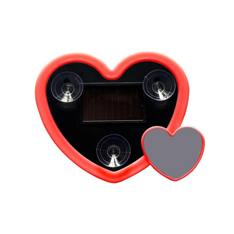 Heart Shaped Solar Powered Glow Lights For Car Dashboard Decoration Featuring Cordless Design And Multiple Modes