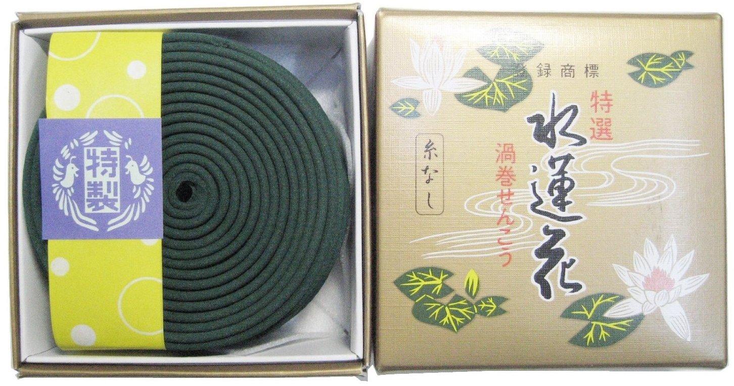 

Awaji Baikundou Incense, Approximately 12 Hours, 14 Rolls, 7-Day Charm, Safety Threadless, Spiral Incense, Specially Selected Water Lotus Flower,