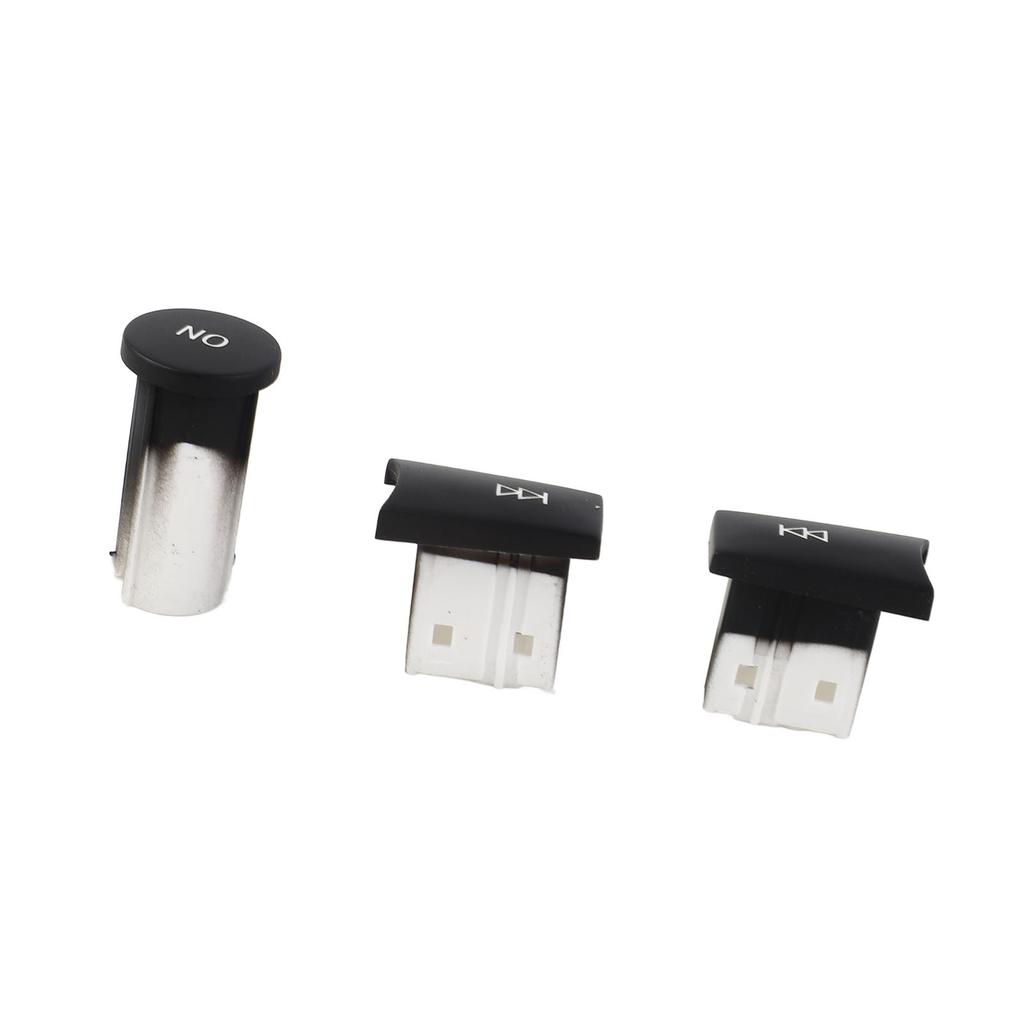 3Pcs Set Radio Volume Adjust Control Button Knob Replacement for C Class 2007 To 2009(Matte Black )