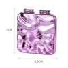 Foldable Plating Makeup Mirror Mini Square Makeup Vanity Portable Hand Mirrors Double-sided Compact Pocket Mirror