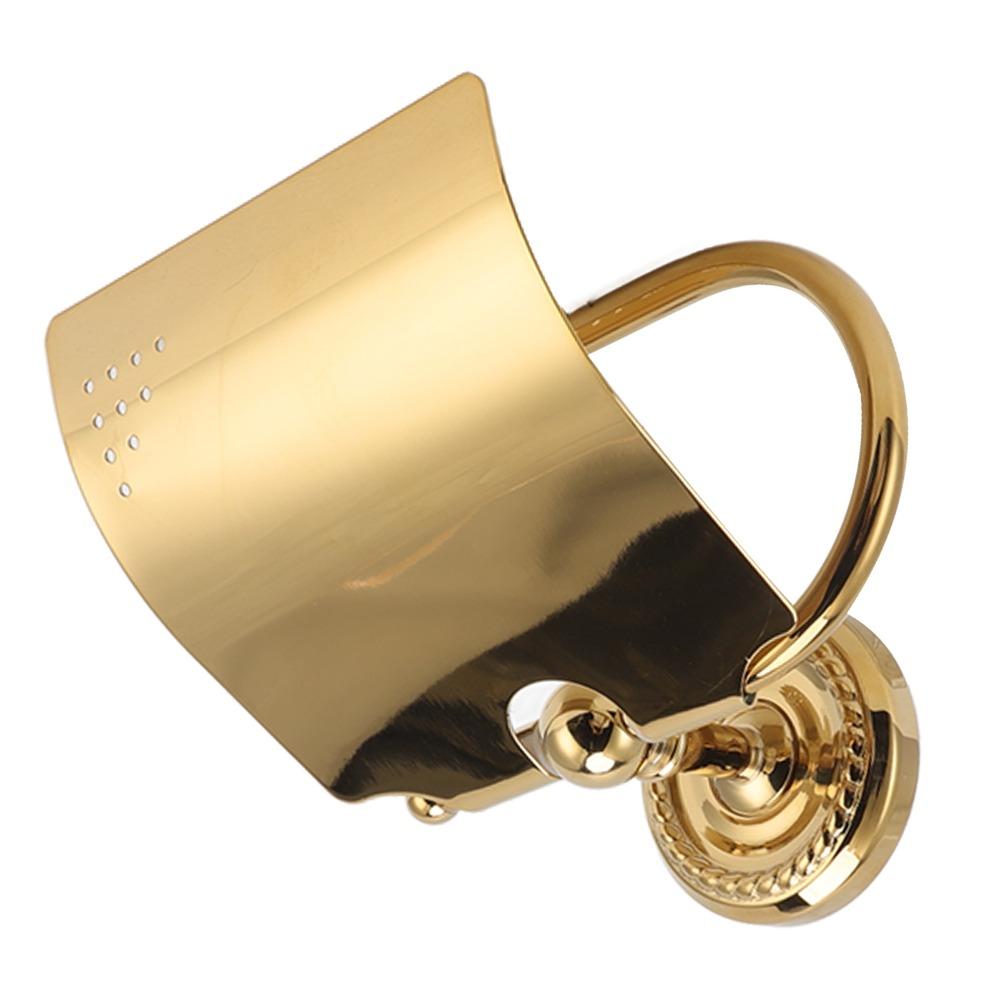 Exquisite Appearance Paper Roll Holder Copper Toilet Paper Holder Paper Towel Holder  Space Saving
