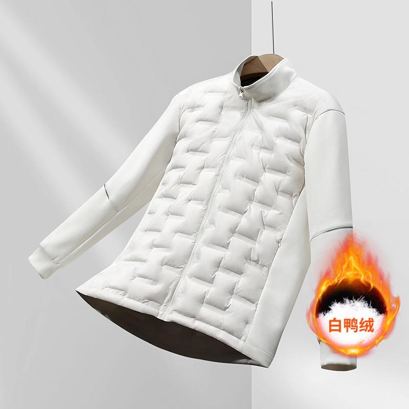 New winter down jacket men's graphene material warm and casual light white duck down jacket men's jacket clip
