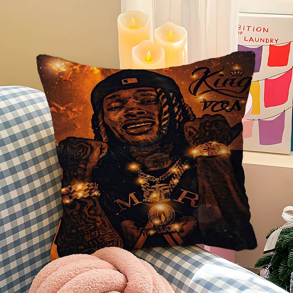 K-King Rapper Von Pillow Cover Sofa Cushion Cover Home Room Decoration Children Gift