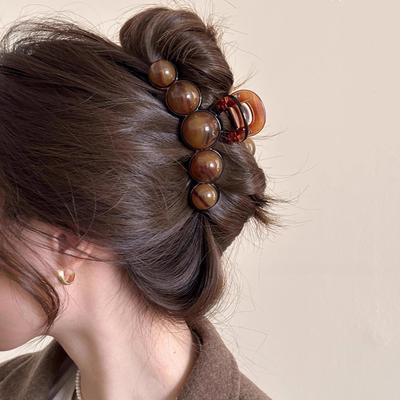 Elegante Perlen-Haarspange: Große Herbst/Winter Haarklammer für Damen 2024 - Neue Haarnadel für Hinterkopf-Frisur