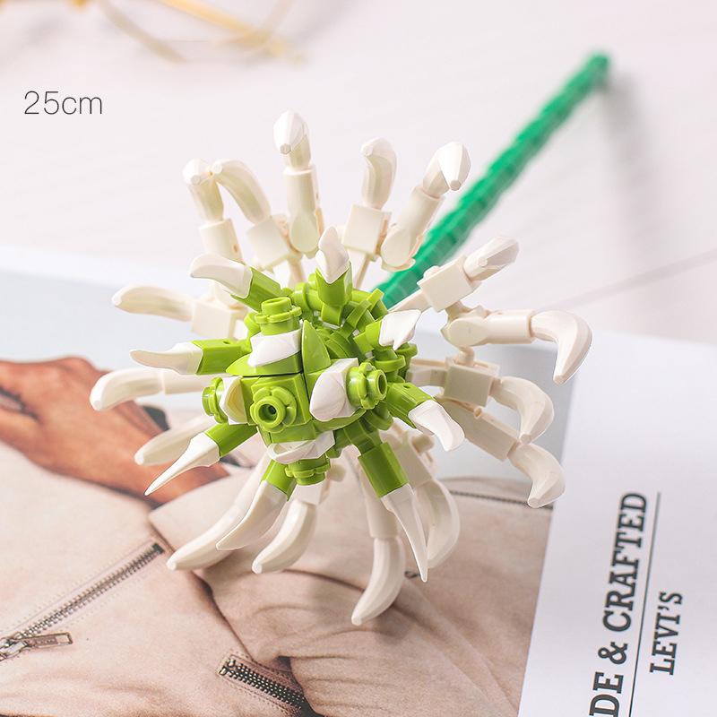 Plastic Small Particle Building Blocks Flower Three-dimensional Puzzle Children Gifts Educational Toys