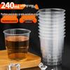 Uao 240ml Disposable Hard Plastic Drinking Cups (50 Count)