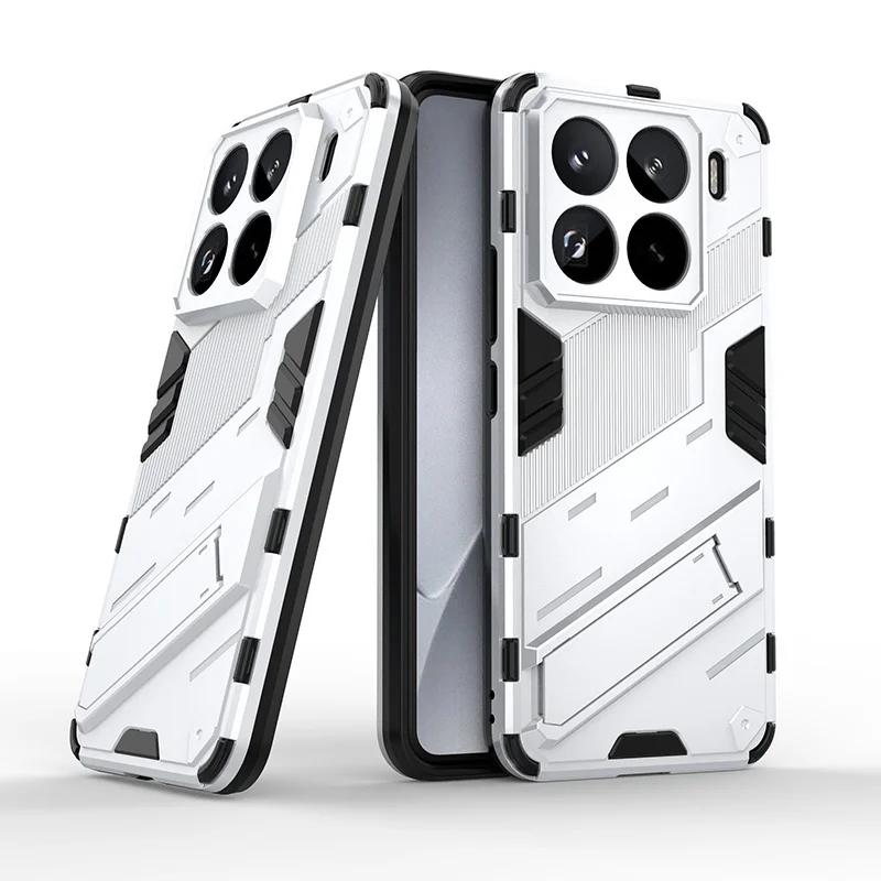 Armor Protect Stand Rugged Back Cover For Xiaomi 15T Pro 17 Pro Max Redmi Note 15 Pro Plus 15 15C Wireless Charging Phone Case
