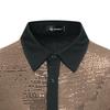 Men's Summer Shiny Patchwork Color Short Sleeve Shirt YC10