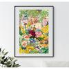 Fuuny Bubblegum Woman Portrait Prints Quirky Feminist Print Canvas Painting Altered Renaissance Portrait Art Canvas Painting